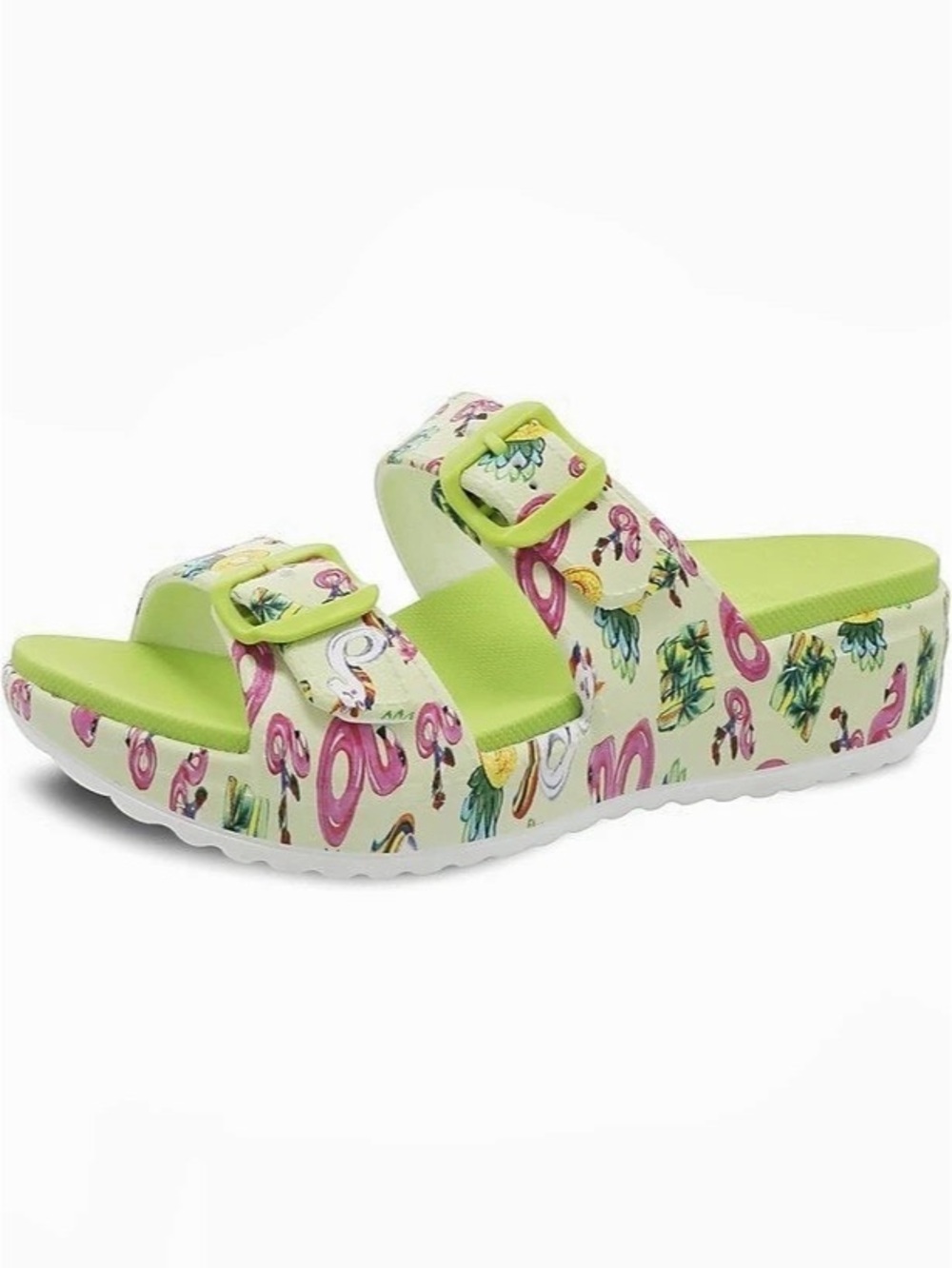 Dansko Kandi Floral Platform Sandals Pool Floats print EU 39/8.5-9